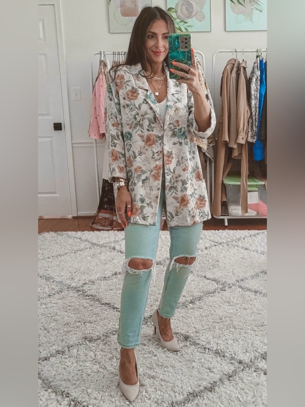 Joanna Vintage Floral Linen Blazer - Picture 8 of 11